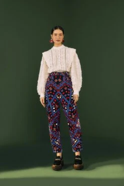 Farm Rio Embroidered Corduroy Pants -Perfect Top Shop 301854 01