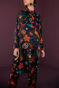 Farm Rio Black Cerrado Sky Lenzing™ Ecovero™ Viscose Shirtdress -Perfect Top Shop 301933 03