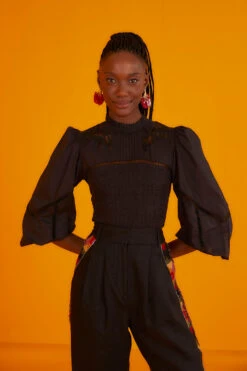 Perfect Top Shop 12 Farm Rio Black Lace Blouse