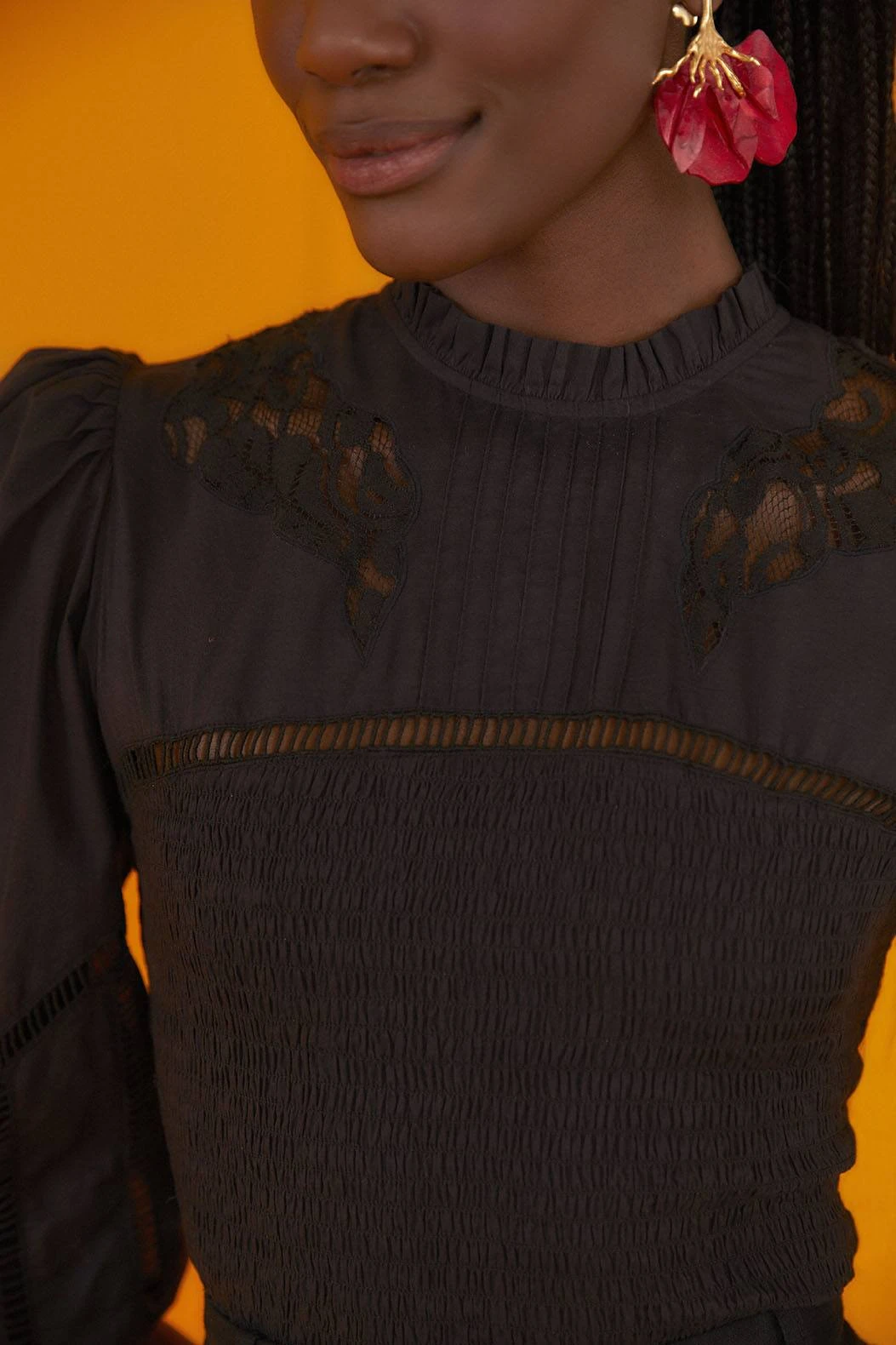 Farm Rio Black Lace Blouse 5 Farm Rio Black Lace Blouse - Image 3