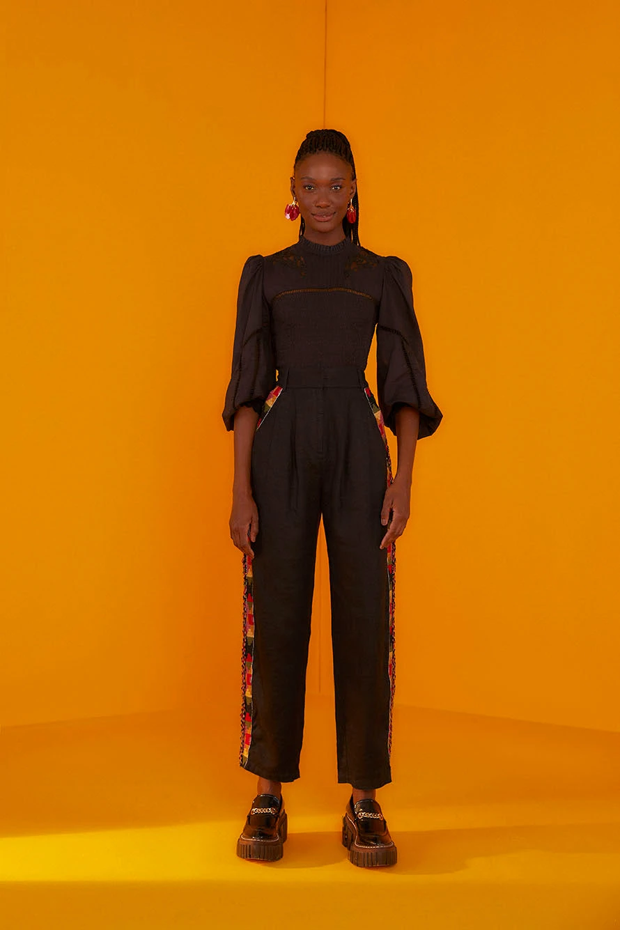 Farm Rio Black Lace Blouse 6 Farm Rio Black Lace Blouse - Image 4