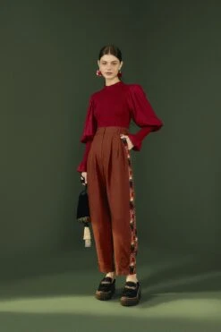 Farm Rio Burgundy 3D Hearts Blouse