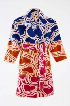 Farm Rio Multicolored Wild Hearts Fleece Coat -Perfect Top Shop 302194 05