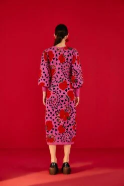 Farm Rio Pink Snake Fruit Sweater Dress -Perfect Top Shop 302212 02