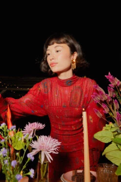 Farm Rio Red Mystic Night Midi Dress -Perfect Top Shop 303778 04