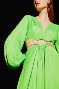 Farm Rio Lime Green Cut Out Maxi Dress -Perfect Top Shop 303794 03