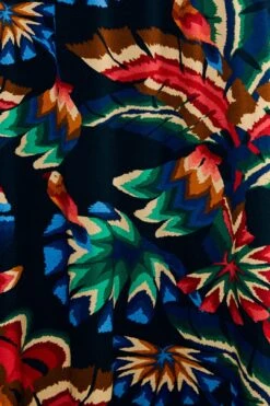 Farm Rio Black Chevron Forest Lenzing™ Ecovero™ Viscose Dress -Perfect Top Shop 303809 05