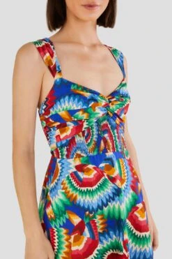 Farm Rio Chevron Toucans Midi Dress 9 Farm Rio Chevron Toucans Midi Dress -Perfect Top Shop 303814 03