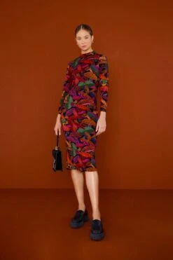 Farm Rio Leopard MushroomLenzing™ Ecovero™ Viscose Dress