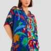 Farm Rio Mixed Blue Prints Unisex Shirt -Perfect Top Shop 303855 02