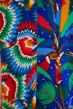 Farm Rio Mixed Blue Prints Unisex Shirt -Perfect Top Shop 303855 05