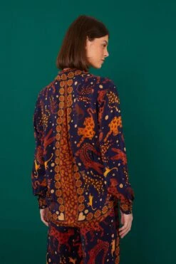 Farm Rio Navy Animal Sky Shirt -Perfect Top Shop 303857 03