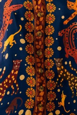 Farm Rio Navy Animal Sky Shirt -Perfect Top Shop 303857 04