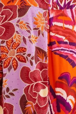 Farm Rio Lilac Mixed Prints Shirt -Perfect Top Shop 303859 04