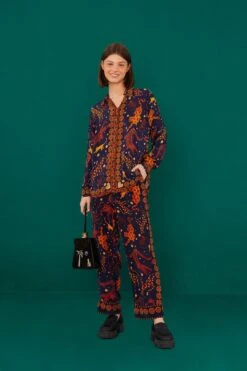 Farm Rio Navy Animal Sky Pants