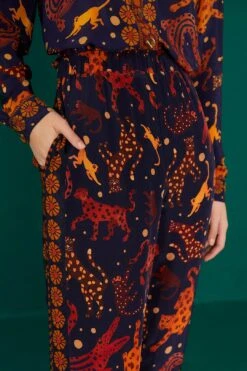 Farm Rio Navy Animal Sky Pants -Perfect Top Shop 303899 02