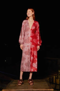 Farm Rio Hearts Sequin Midi Dress -Perfect Top Shop 303943 04