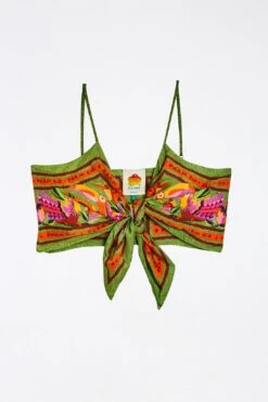 Farm Rio Toucans Scarf Lenzing™ Ecovero™ Viscose Crop Top -Perfect Top Shop 303977 06