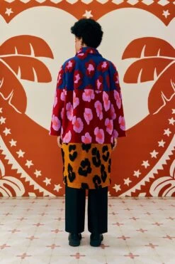 Farm Rio Mixed Leopards Fleece Coat -Perfect Top Shop 304114 04