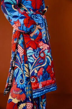 Farm Rio Black Graphic Floral Reversible Puffer Jacket -Perfect Top Shop 304120 05