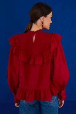 Farm Rio Red 3D Hearts Blouse -Perfect Top Shop 304148 03