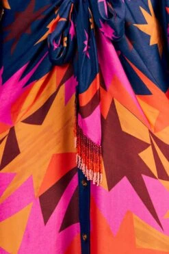 Farm Rio Graphic Scarves Lenzing™ Ecovero™ Viscose Midi Dress -Perfect Top Shop 304157 05