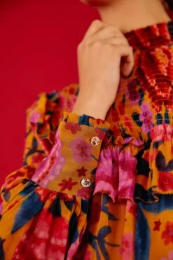 Farm Rio Yellow Floral Dream Blouse -Perfect Top Shop 304566 04 1