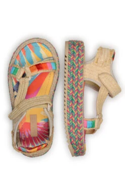 COLORFUL TOUCANS FLATFORM RAFFIA VELCRO SANDAL 8 COLORFUL TOUCANS FLATFORM RAFFIA VELCRO SANDAL -Perfect Top Shop 304695 04