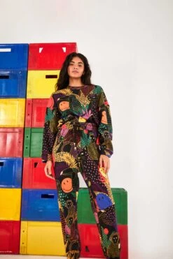 Farm Rio Pop Jungle Smiley® Sweatpants -Perfect Top Shop 305151 03