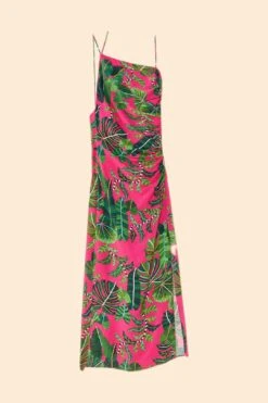 Farm Rio Pink Leaves Midi Dress -Perfect Top Shop 305298 06