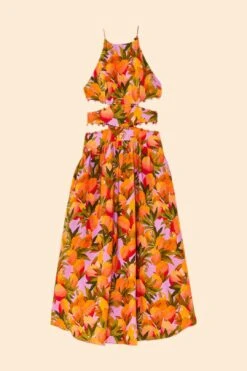 Farm Rio Lilac Mango Macaws Midi Dress -Perfect Top Shop 305347 06