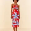 Farm Rio Red Sweet Jungle Cut Out Midi Dress 2 Farm Rio Red Sweet Jungle Cut Out Midi Dress -Perfect Top Shop 305349 01