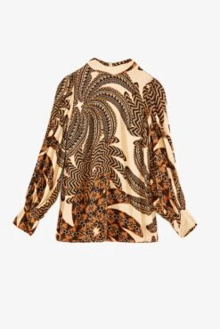 Farm Rio Sand Yawanawa Banana Lenzing™ Ecovero™ Viscose Blouse 9 Farm Rio Sand Yawanawa Banana Lenzing™ Ecovero™ Viscose Blouse -Perfect Top Shop 305378 04