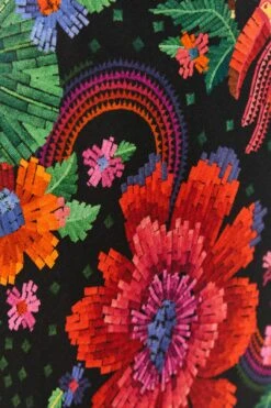 Farm Rio Black Blooming Garden Lenzing™ Ecovero™ Viscose Midi Dress -Perfect Top Shop 306067 05 1