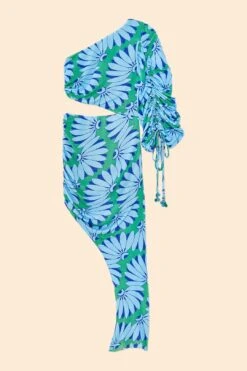 Farm Rio Green Copacabana Asymmetrical Midi Dress -Perfect Top Shop 306071 06