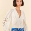 Farm Rio Off-White Lace Blouse 1 Farm Rio Off-White Lace Blouse -Perfect Top Shop 306081 01