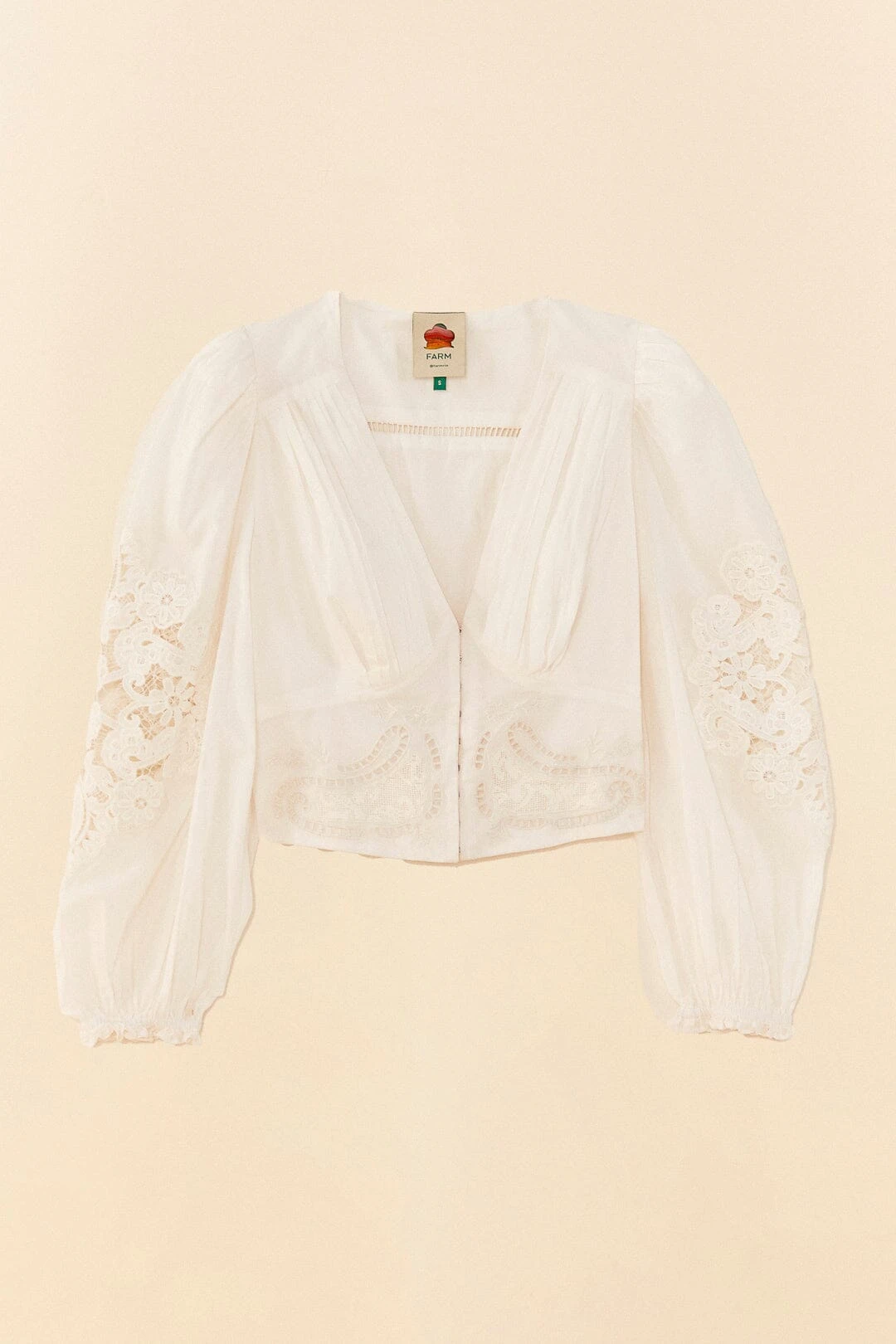 Farm Rio Off-White Lace Blouse 7 Farm Rio Off-White Lace Blouse - Image 5