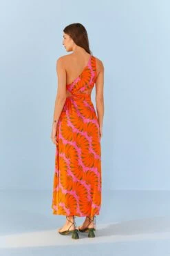 Farm Rio Pink CopacabanaLenzing™ Ecovero™ Viscose Cut Out Midi Dress -Perfect Top Shop 306086 04