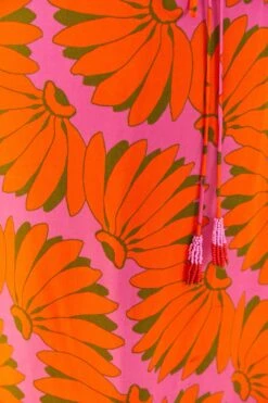 Farm Rio Pink CopacabanaLenzing™ Ecovero™ Viscose Cut Out Midi Dress -Perfect Top Shop 306086 05