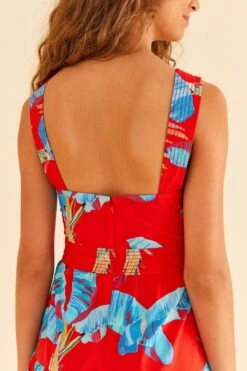Farm Rio Red Sweet Jungle Midi Dress 10 Farm Rio Red Sweet Jungle Midi Dress -Perfect Top Shop 306090 03