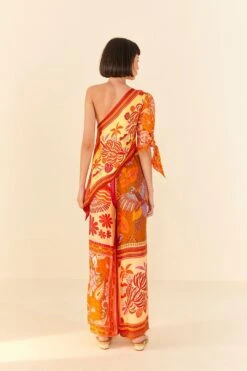 Farm Rio Forest Mixed Scarves Lenzing™ Ecovero™ Viscose Crop Top -Perfect Top Shop 306093 03