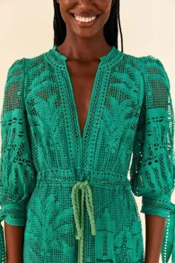Farm Rio Green Morada Boa Guipure Dress -Perfect Top Shop 306101 03