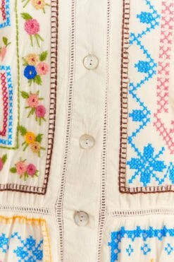 Farm Rio Grandma Gift Embroidered Midi Dress -Perfect Top Shop 306112 05