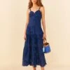 Deep Blue Palm Tree Richelieu Midi Dress -Perfect Top Shop 306122 01