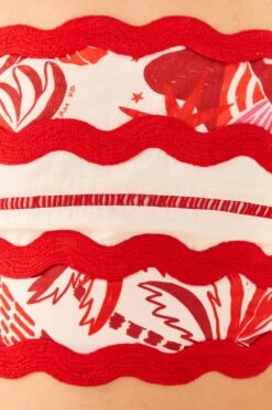 Farm Rio Off-White Rio Tiles Crop Top -Perfect Top Shop 306125 04