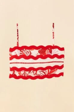 Farm Rio Off-White Rio Tiles Crop Top -Perfect Top Shop 306125 05