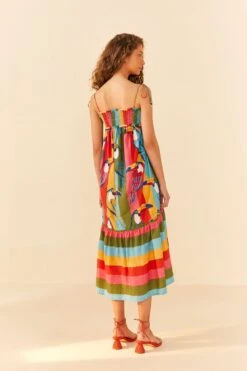 Farm Rio Wonderful Toucans Organic Cotton Midi Dress -Perfect Top Shop 306145 04