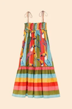 Farm Rio Wonderful Toucans Organic Cotton Midi Dress -Perfect Top Shop 306145 06