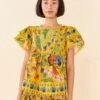Farm Rio Yellow Summer Garden Blouse -Perfect Top Shop 306228 01