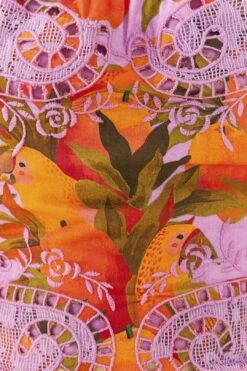 Farm Rio Lilac Mango Macaws Blouse -Perfect Top Shop 306230 05